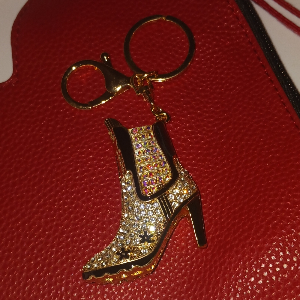 Jeweled Cowboy Boot Keychain - Picture 3 of 6